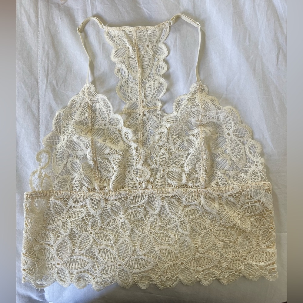 Three Bird Nest Cream/Ivory Lace Bralette Medium